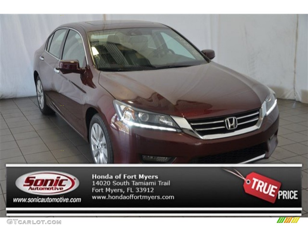 2015 Accord EX-L Sedan - Basque Red Pearl II / Ivory photo #1