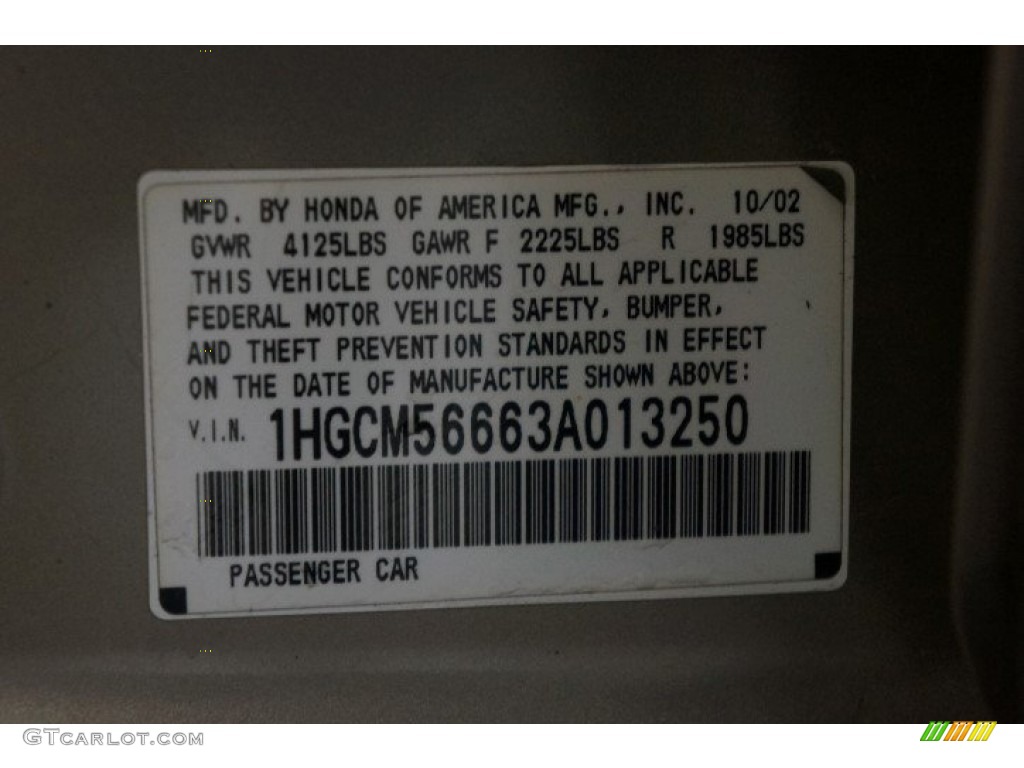 2003 Accord EX Sedan - Desert Mist Metallic / Ivory photo #14