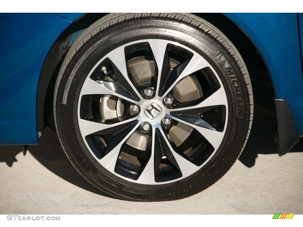 2013 Civic Si Sedan - Dyno Blue Pearl / Black photo #33