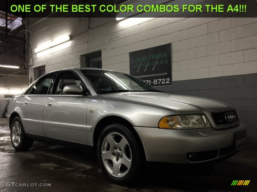2001 A4 2.8 quattro Sedan - Light Silver Metallic / Ecru/Clay photo #10