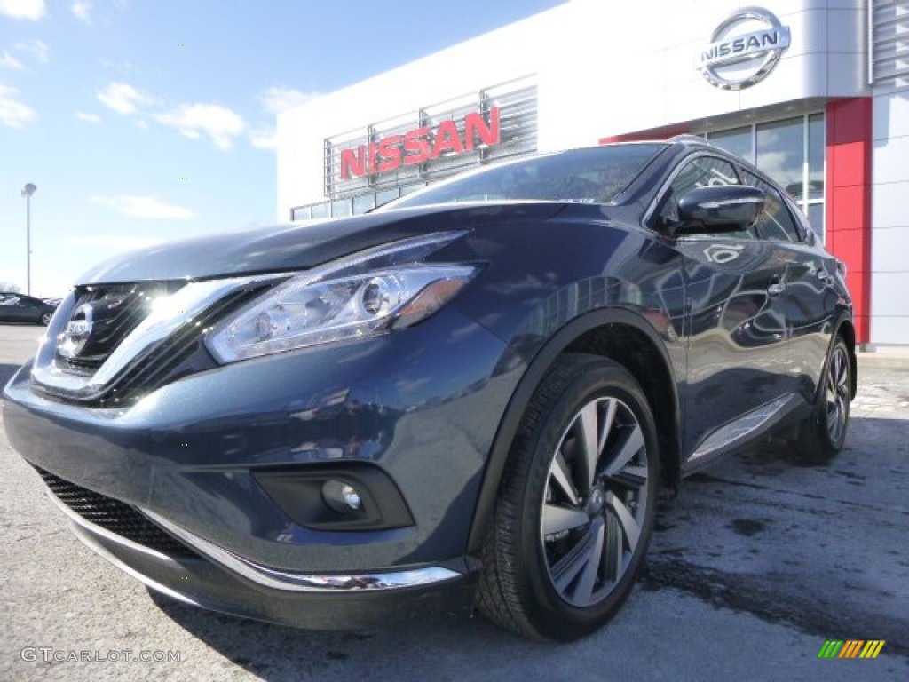 2015 Murano Platinum AWD - Arctic Blue Metallic / Graphite photo #8