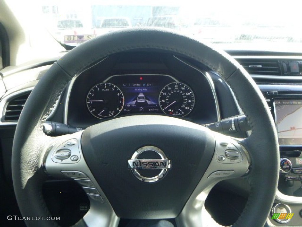 2015 Nissan Murano Platinum AWD Graphite Steering Wheel Photo #101562621
