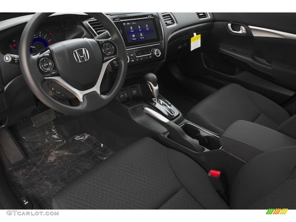 Black Interior 2015 Honda Civic EX Sedan Photo #101565650