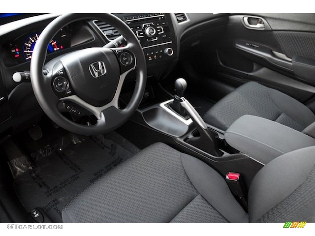 Black Interior 2015 Honda Civic LX Sedan Photo #101567096