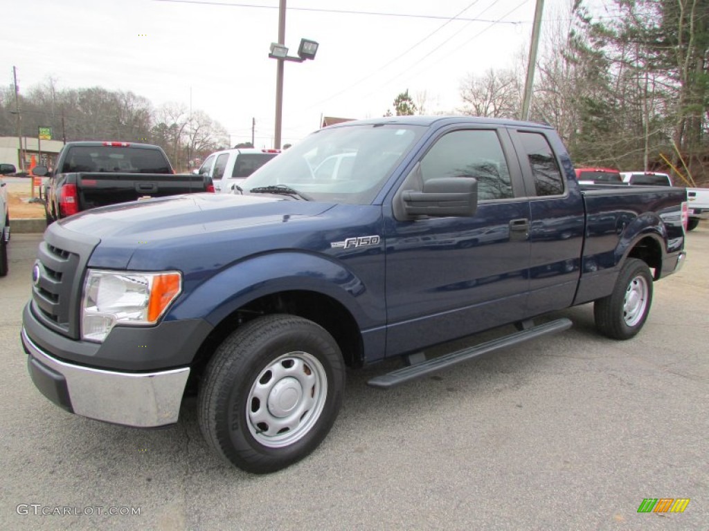 2011 F150 XL SuperCab - Dark Blue Pearl Metallic / Steel Gray photo #2