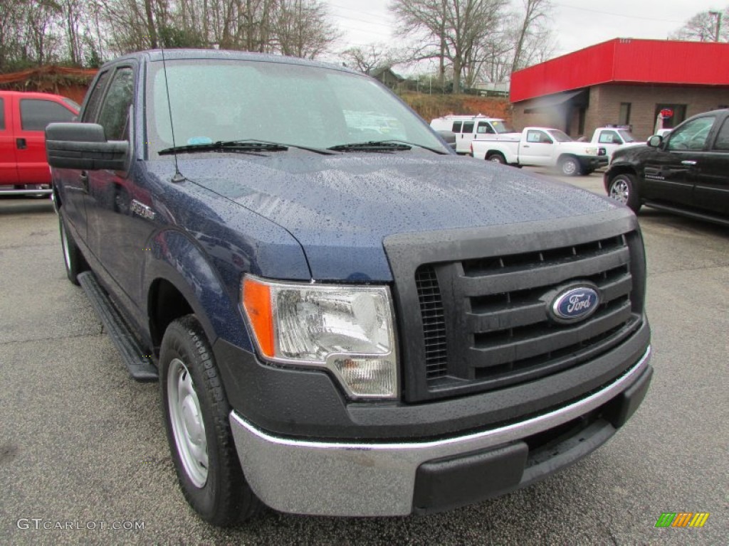2011 F150 XL SuperCab - Dark Blue Pearl Metallic / Steel Gray photo #4
