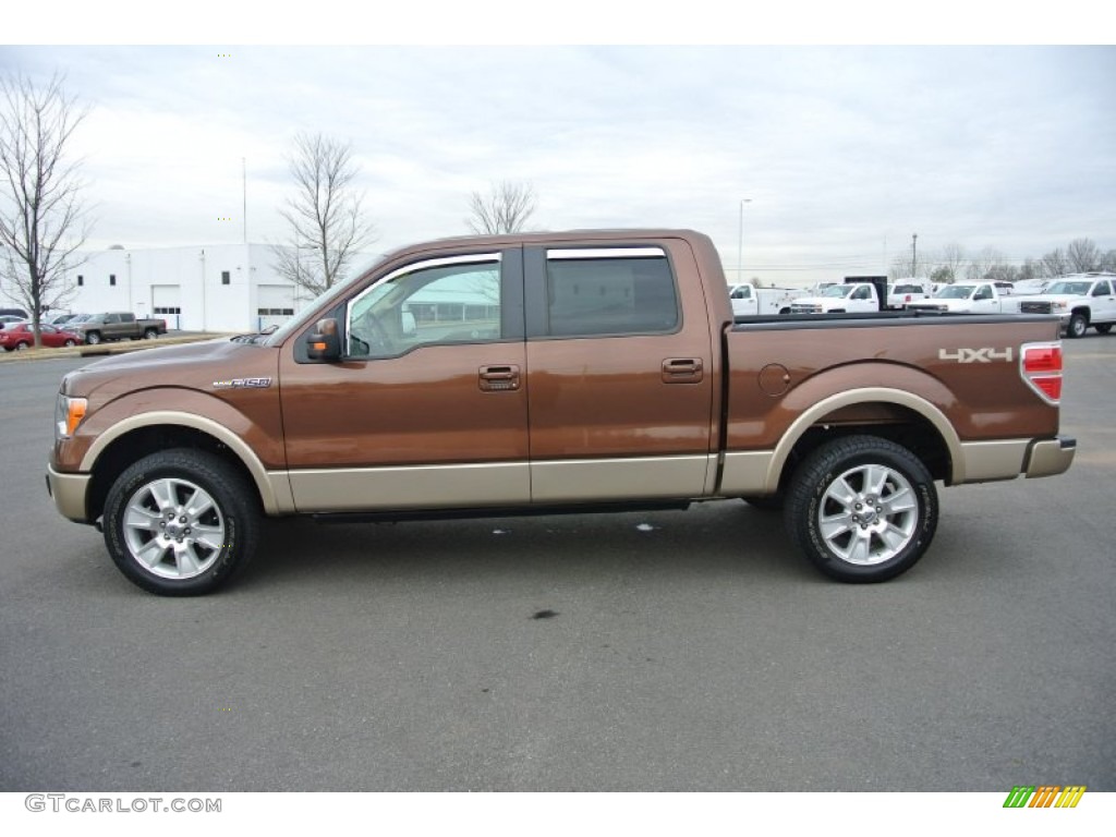 2012 F150 Lariat SuperCrew 4x4 - Golden Bronze Metallic / Pale Adobe photo #3