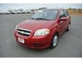 2008 Sport Red Metallic Chevrolet Aveo LS Sedan  photo #2