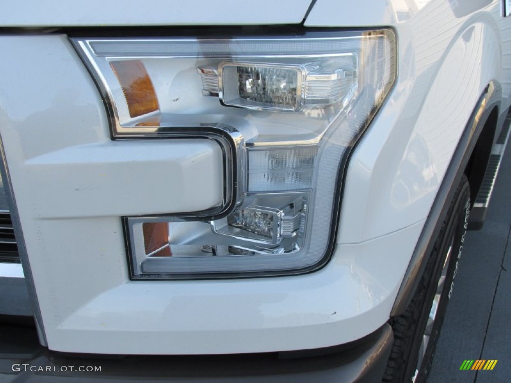 2015 F150 Lariat SuperCrew 4x4 - White Platinum Tricoat / Medium Light Camel photo #9