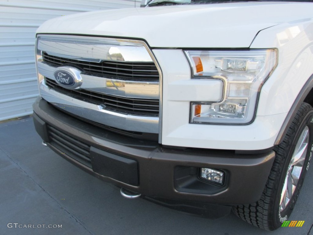 2015 F150 Lariat SuperCrew 4x4 - White Platinum Tricoat / Medium Light Camel photo #10