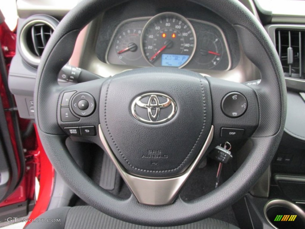 2015 Toyota RAV4 LE Black Steering Wheel Photo #101579788