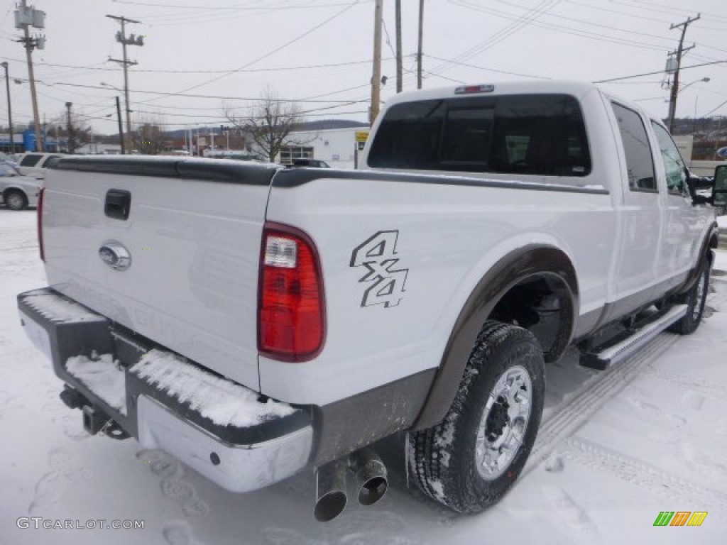 2015 F250 Super Duty Lariat Crew Cab 4x4 - Oxford White / Adobe photo #10