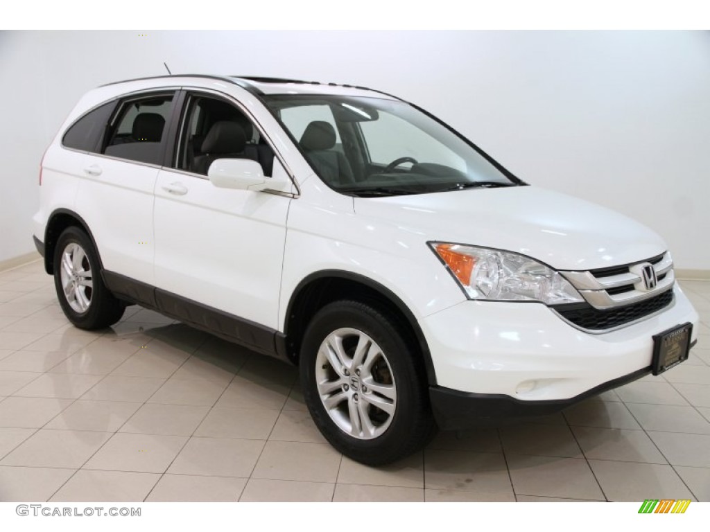 2010 CR-V EX-L AWD - Taffeta White / Gray photo #1