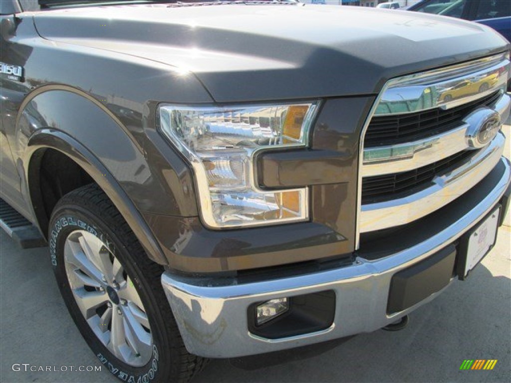 2015 F150 Lariat SuperCrew 4x4 - Caribou Metallic / Medium Light Camel photo #5