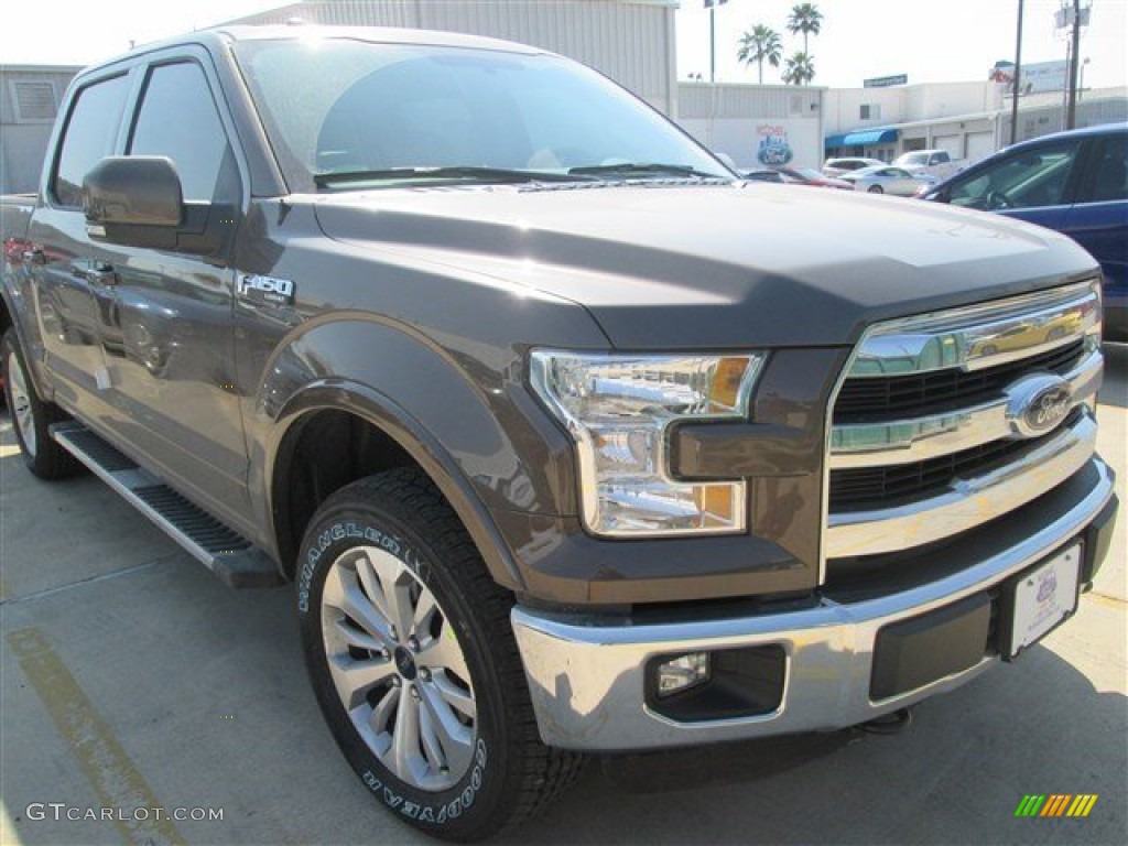 2015 F150 Lariat SuperCrew 4x4 - Caribou Metallic / Medium Light Camel photo #16