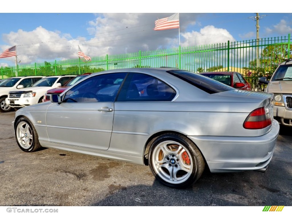 2002 3 Series 330i Coupe - Titanium Silver Metallic / Black photo #25