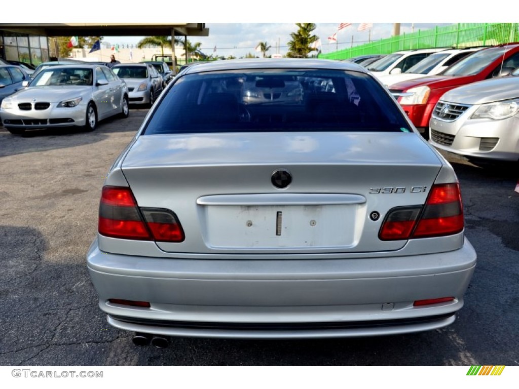 2002 3 Series 330i Coupe - Titanium Silver Metallic / Black photo #27