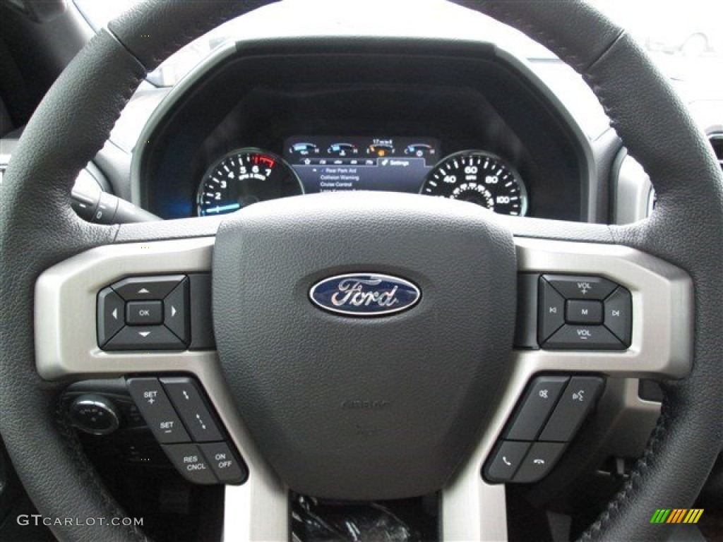 2015 Ford F150 Platinum SuperCrew 4x4 Black Steering Wheel Photo #101593216