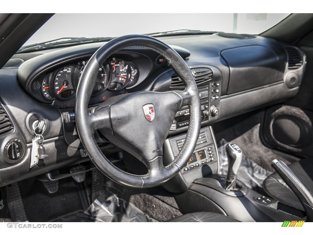 2001 Porsche 911 Carrera Cabriolet Black Dashboard Photo #101593277