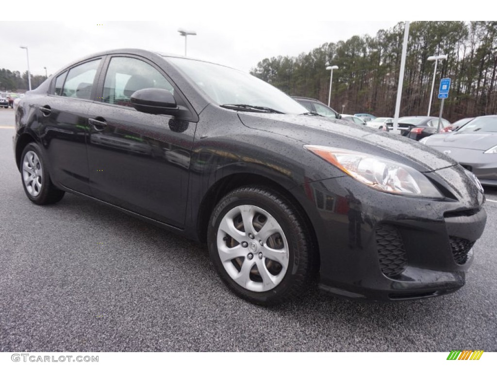 2013 MAZDA3 i SV 4 Door - Black Mica / Black photo #7