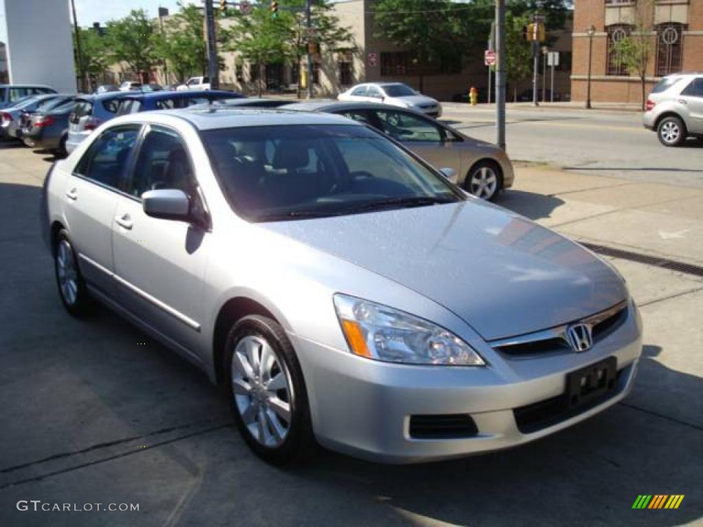 2006 Accord EX-L V6 Sedan - Alabaster Silver Metallic / Black photo #6