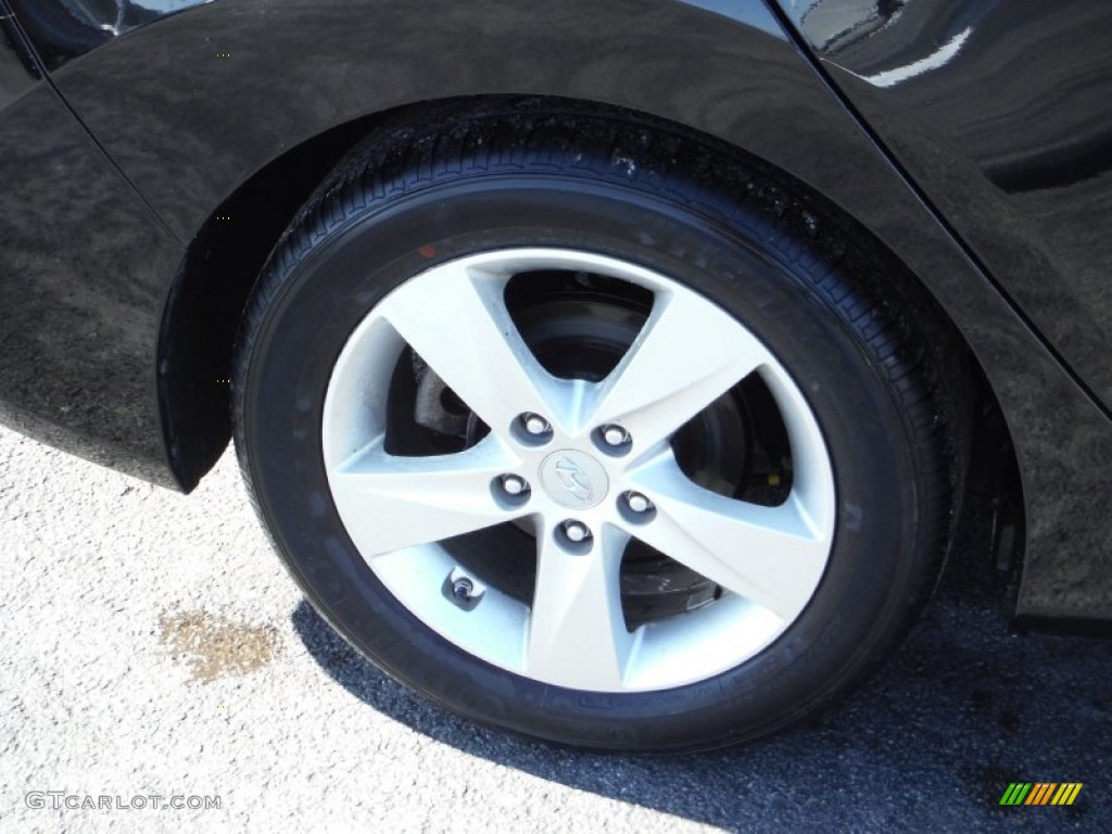 2012 Elantra GLS - Black Noir Pearl / Gray photo #3