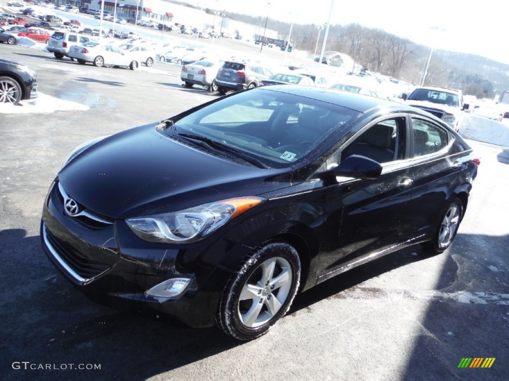 2012 Elantra GLS - Black Noir Pearl / Gray photo #5