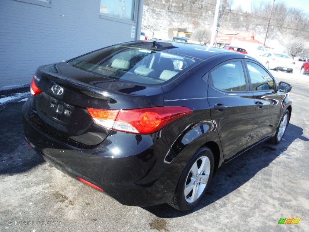 2012 Elantra GLS - Black Noir Pearl / Gray photo #9