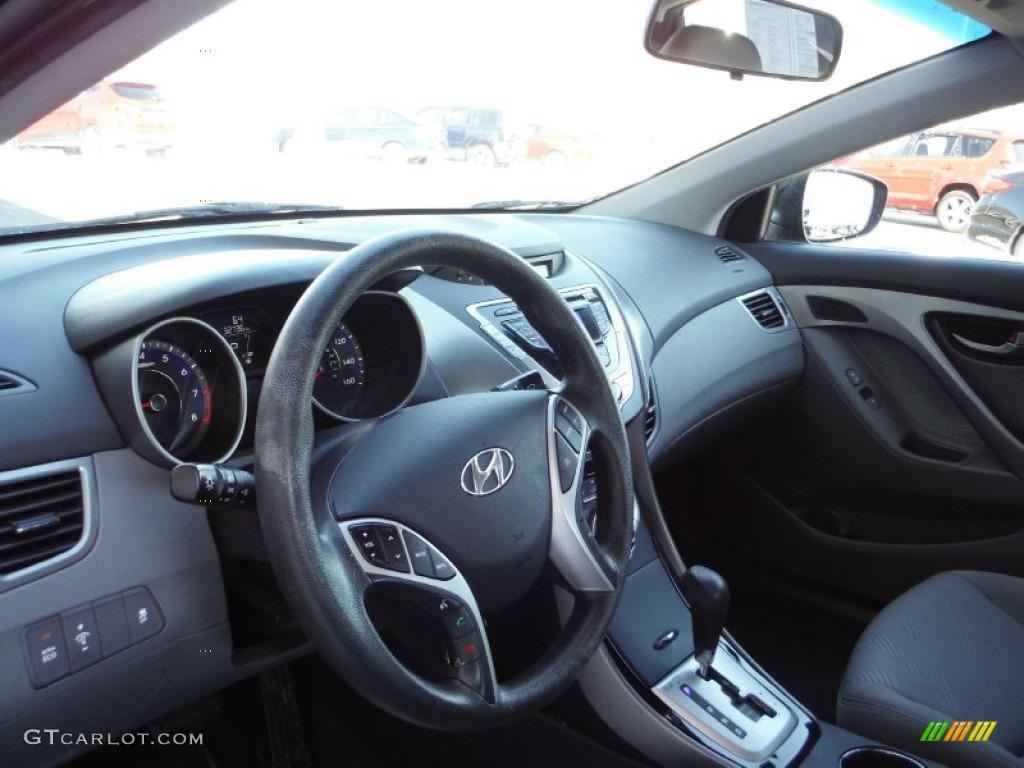 2012 Elantra GLS - Black Noir Pearl / Gray photo #11