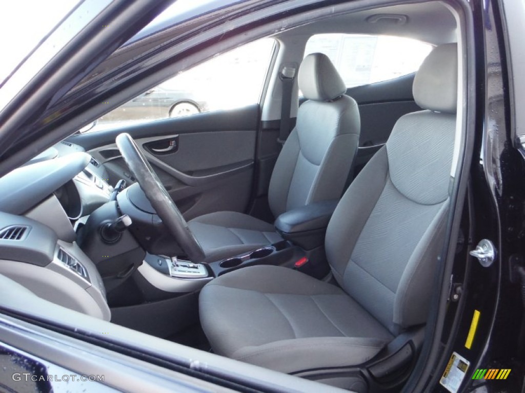 2012 Elantra GLS - Black Noir Pearl / Gray photo #12