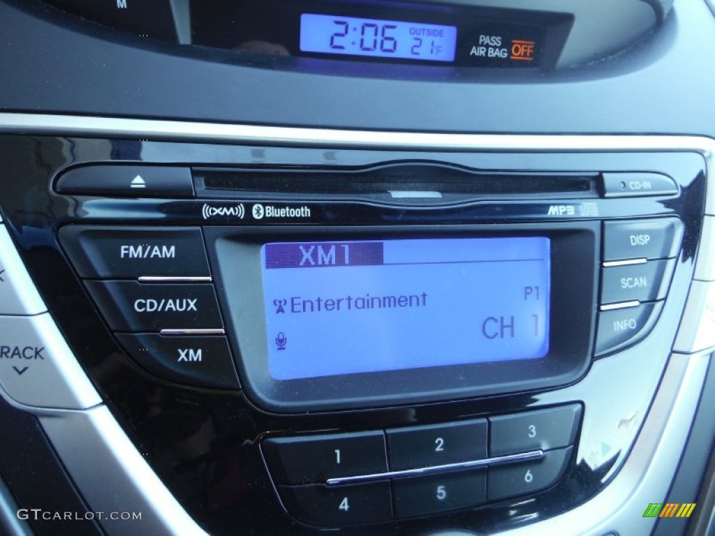 2012 Elantra GLS - Black Noir Pearl / Gray photo #18