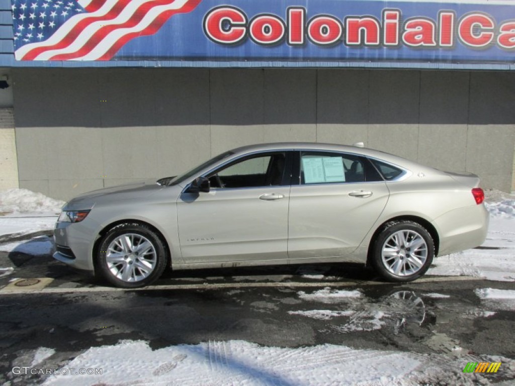 2014 Impala LS - Champagne Silver Metallic / Jet Black/Dark Titanium photo #2