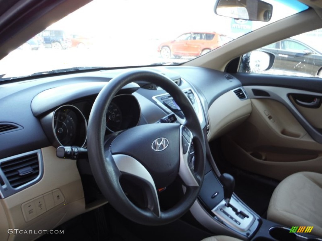 2012 Elantra GLS - Desert Bronze / Beige photo #10