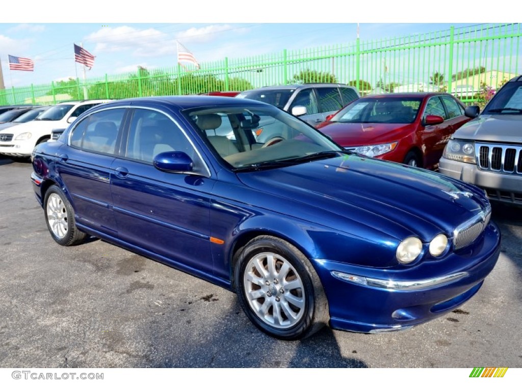 2003 X-Type 2.5 - Pacific Blue Metallic / Sand photo #4