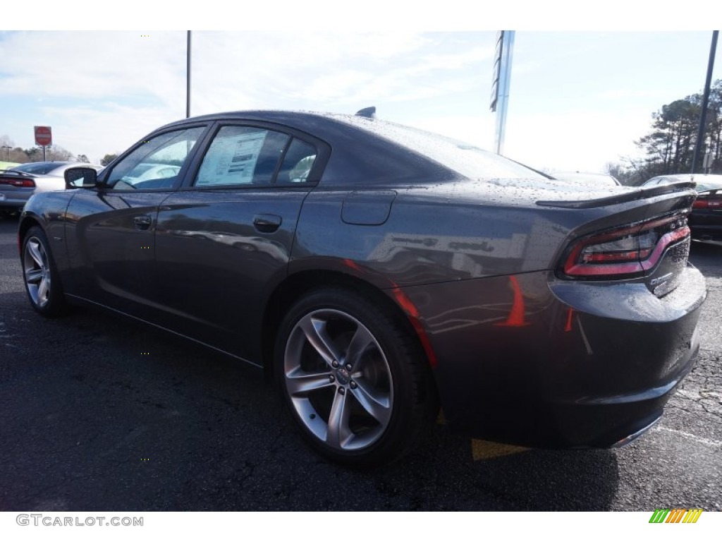 2015 Charger R/T - Granite Crystal Metallic / Black/Tungsten photo #5