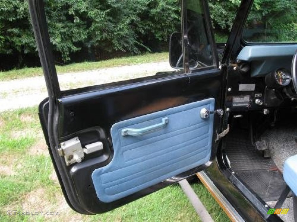 1978 Jeep CJ7 4x4 Blue Door Panel Photo #101609037
