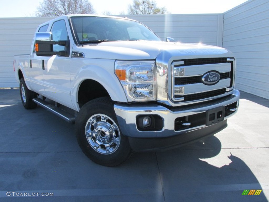 2015 F250 Super Duty XLT Crew Cab 4x4 - Oxford White / Steel photo #2