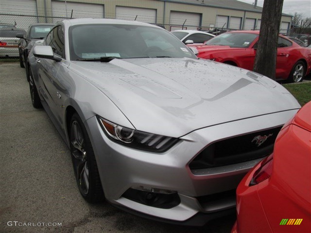 2015 Mustang GT Premium Coupe - Ingot Silver Metallic / Ebony photo #1