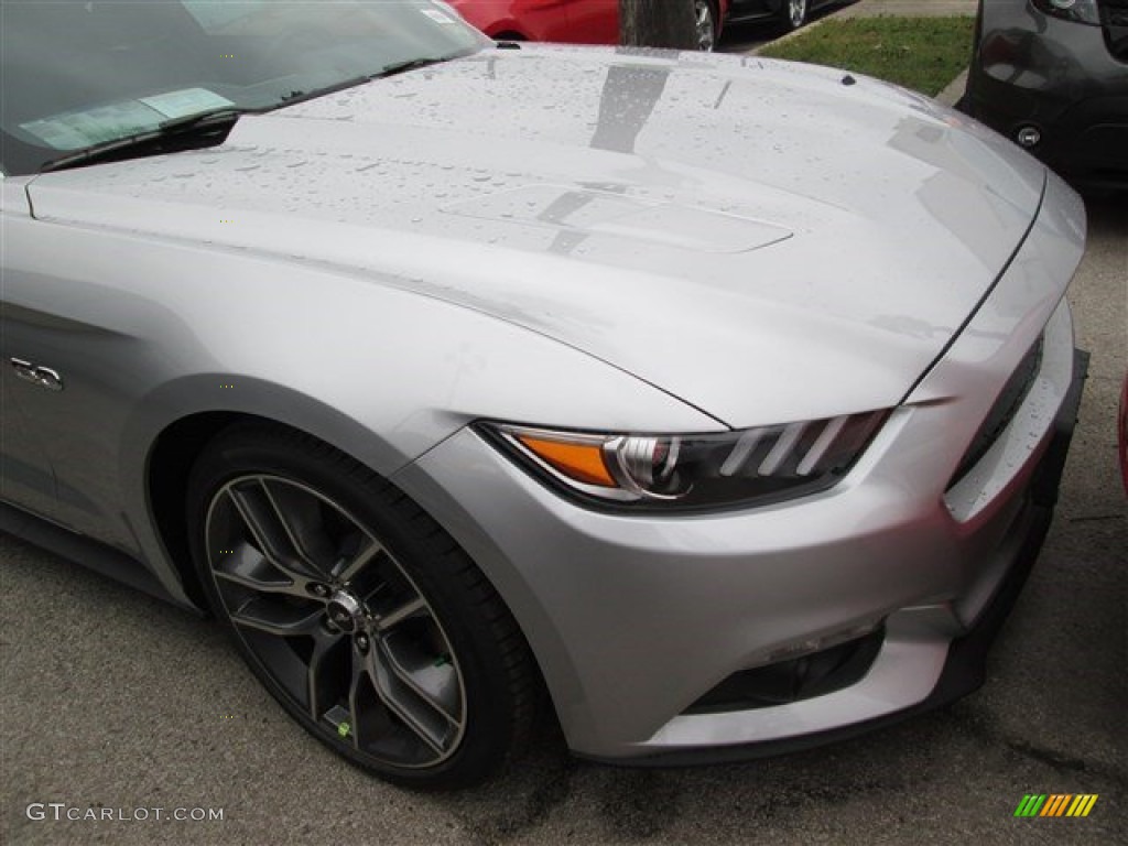 2015 Mustang GT Premium Coupe - Ingot Silver Metallic / Ebony photo #2