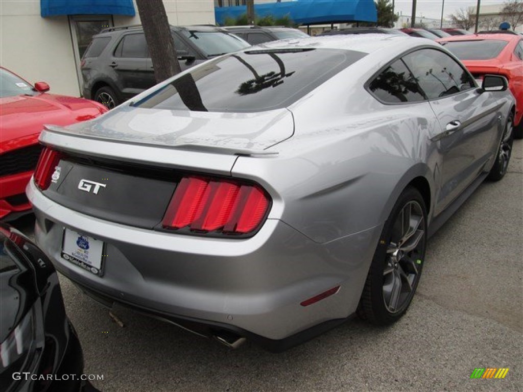 2015 Mustang GT Premium Coupe - Ingot Silver Metallic / Ebony photo #5
