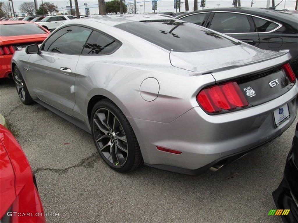 2015 Mustang GT Premium Coupe - Ingot Silver Metallic / Ebony photo #6