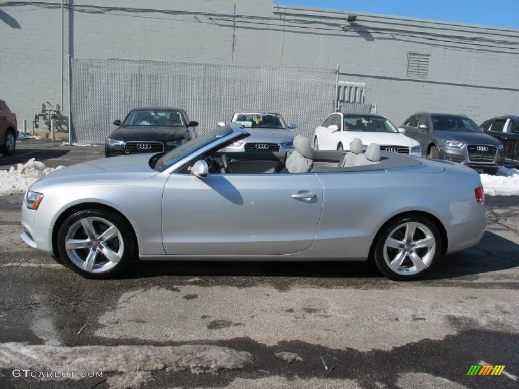 Ice Silver Metallic 2013 Audi A5 2.0T quattro Cabriolet Exterior Photo #101612046