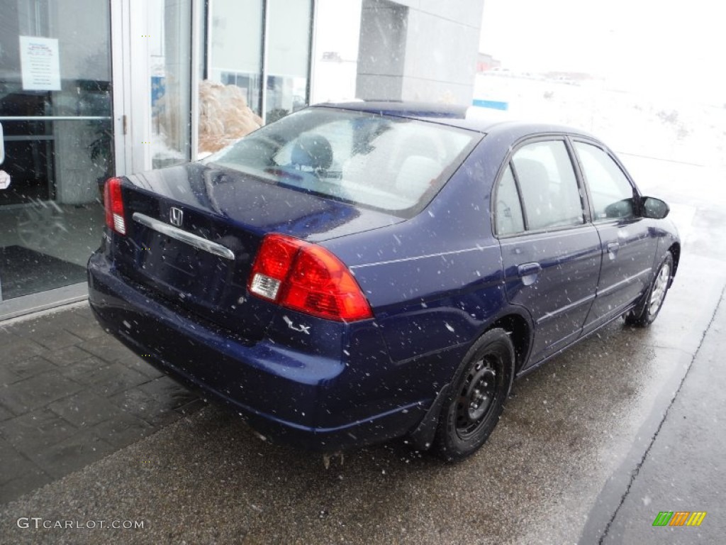 2003 Civic LX Sedan - Eternal Blue Pearl / Gray photo #8