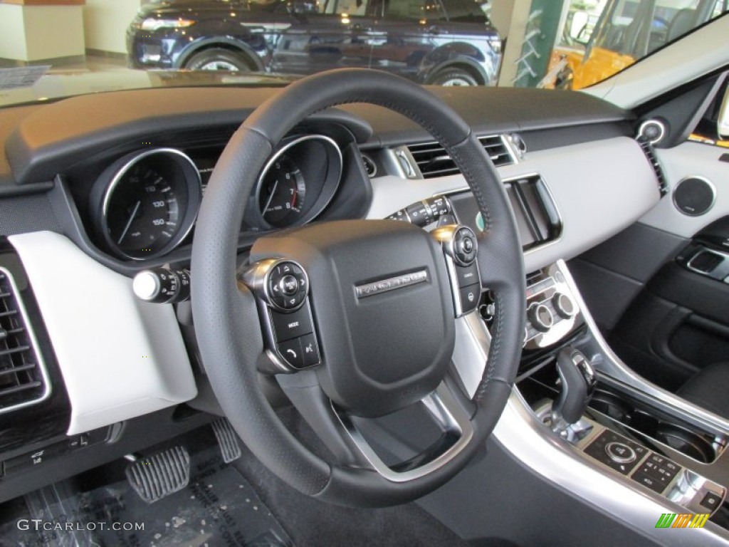 2015 Land Rover Range Rover Sport Supercharged Ebony/Cirrus Steering Wheel Photo #101613528