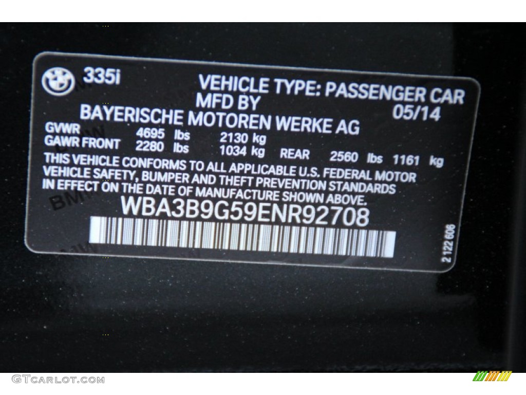 2014 3 Series 335i xDrive Sedan - Black Sapphire Metallic / Black photo #31
