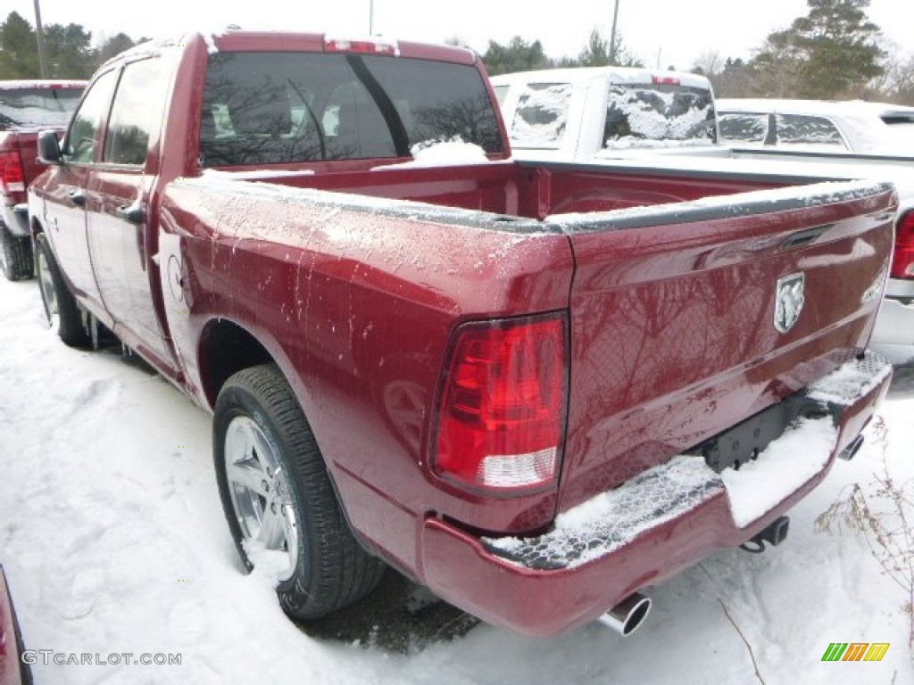 2015 1500 Express Crew Cab 4x4 - Deep Cherry Red Crystal Pearl / Black/Diesel Gray photo #4