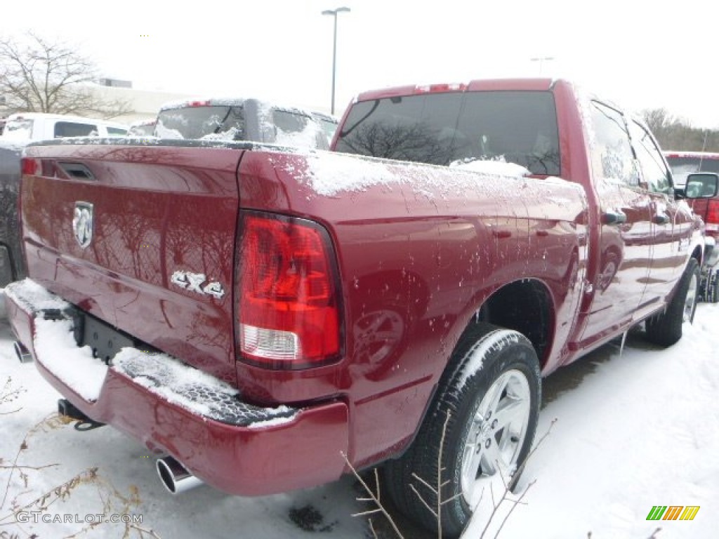 2015 1500 Express Crew Cab 4x4 - Deep Cherry Red Crystal Pearl / Black/Diesel Gray photo #6