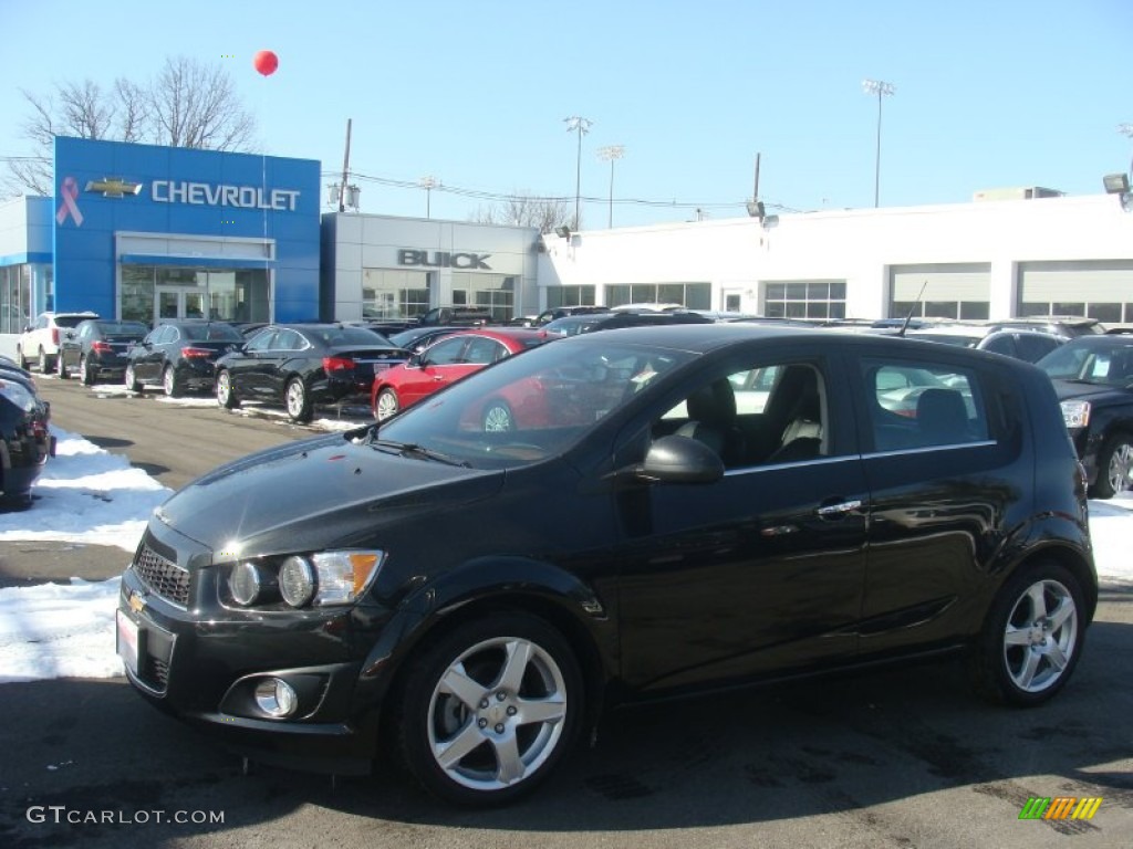 2014 Sonic LTZ Hatchback - Black Granite Metallic / Jet Black/Brick photo #1