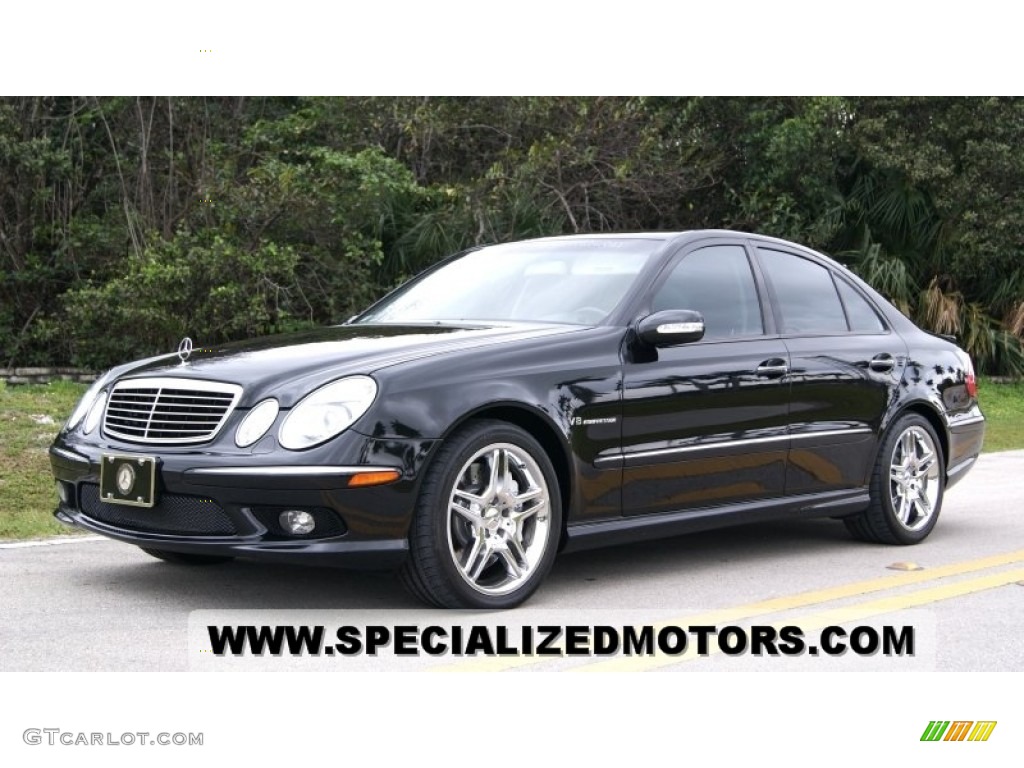 2003 E 55 AMG Sedan - Obsidian Black Metallic / Charcoal photo #1