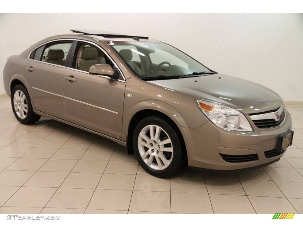 2008 Aura XE 3.5 - Bronzed Pewter / Tan photo #1